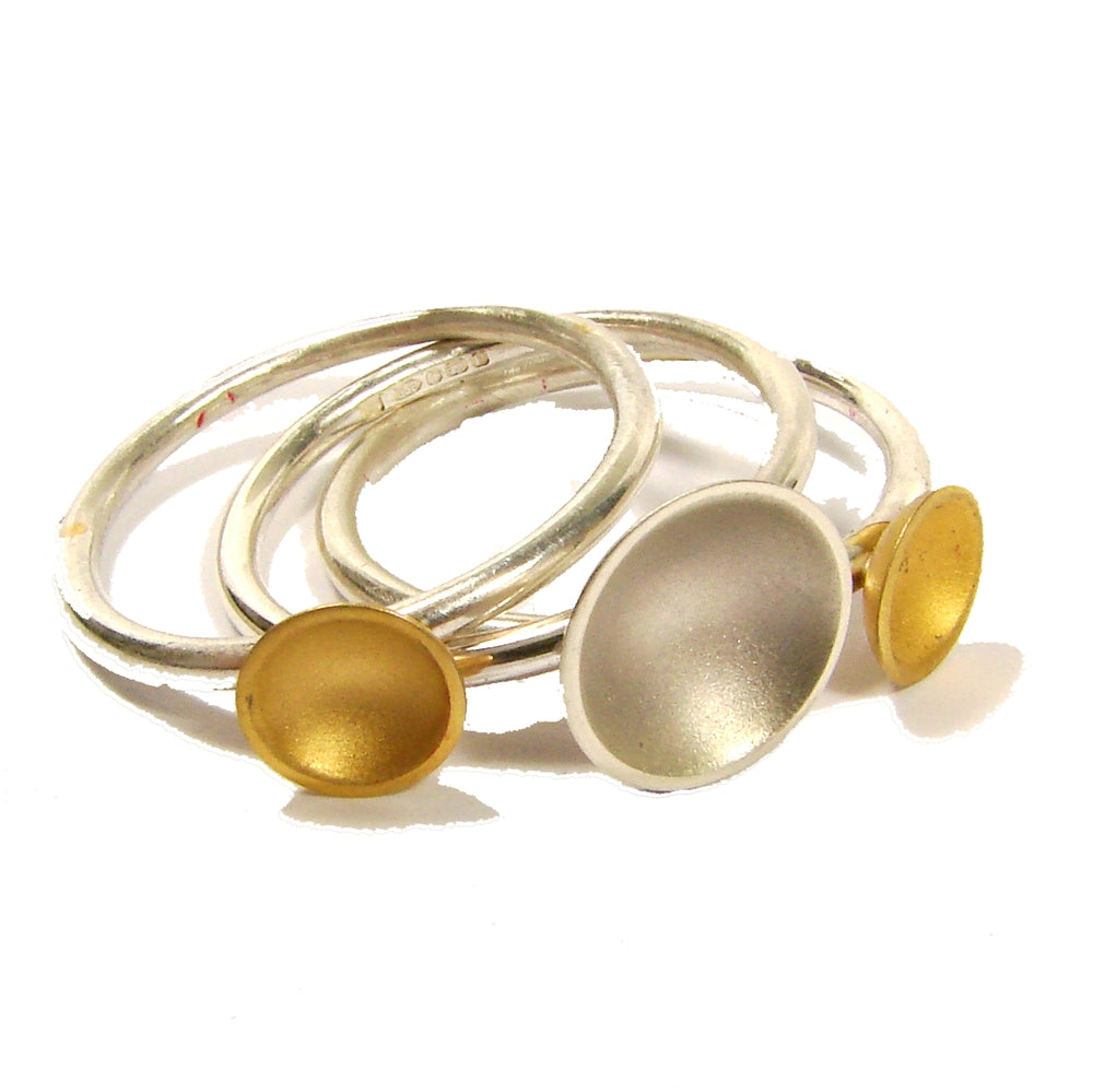 Halo Triple Stacking Ring Set (2 colour options)