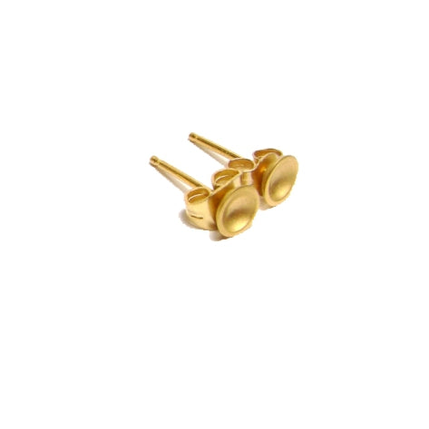 Small Halo Gold-Plated Studs